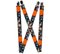 Buckle-Down Unisex-Adult's Suspender-Space, Multicolor, One Size