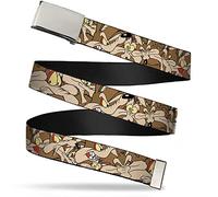 Buckle-Down Unisex-Adult's Web Belt, Wile E. Coyote, 1.25" Wide - Fits up to 42" Pant Size
