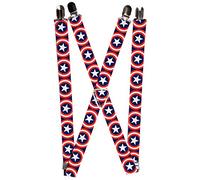 Buckle-Down Unisex Buckle-down Suspenders, Captain America, 3.5 x 2.5 US UK