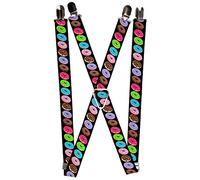 Buckle-Down Unisex Donuts Braces, multicoloured, One Size