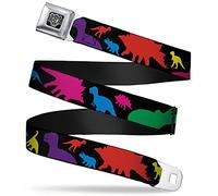 Buckle-Down Unisex's Seatbelt Belt Dinosaurs Regular, Multicolor, L