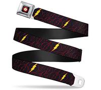 Buckle-Down Unisex's Seatbelt Belt The Flash Regular, 1.5" Wide-Fits Pant Size 24-38