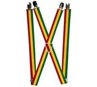 Buckle Down Unisex's Suspender-Rasta, One Size