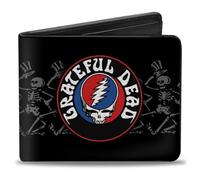 Buckle-Down Unisex's Wallet Grateful Dead Steal Your Face Logo/Dancing Skeletons Bi-Fold