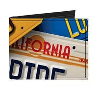 Buckle-Down Wallet, Bifold, Cali License Plates Stacked, Canvas