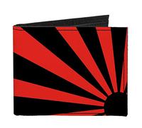 Buckle-Down Wallet, Bifold, Rising Sun Red Black, Canvas