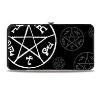 Buckle-Down - Wallet Hinge Wallet - Supernatural Devil's Trap Symbol Scattered Black/Gray/White Womens Girls One Size