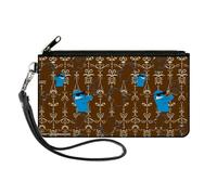 Buckle-Down Warner Bros. Animation Wallet, Zip Clutch, Fosters Home For Imaginary Friends Bloo Poses Black White, Canvas