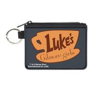 Buckle-Down Warner Bros. Entertainment Inc. Zip Around Wallet, Gilmore Girls Lukes Coffee Cup Icon Gray Browns, Canvas, Black, XS, Casual