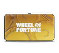 Buckle-Down Wheel of Fortune Wallet, Hinged, Wheel of Fortune Blues White Yellows White, Vegan Leather