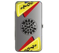 Buckle-Down Wheel of Fortune Wallet, Hinged, Wheel of Fortune Logo and Bankrupt Wedge, Vegan Leather