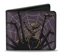 Buckle-Down Wizards of the Coast Wallet, Bifold, Dungeons and Dragons Drider Disobedience Punishable by Death, Vegan Leather, Purple, 4.0" x 3.5", Casual