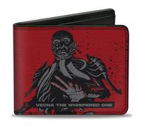 Buckle-Down Wizards of the Coast Wallet, Bifold, Dungeons and Dragons Vecna Small Price to Pay Red Black Gray, Vegan Leather, Red, 4.0" x 3.5", Casual