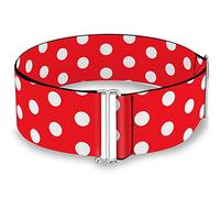 Buckle-Down Women's Cinch Belt Minnie Mouse Polka Dots Red White 23 to 42 Inch