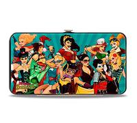 Buckle-Down Womens Hinge - 12-dc Bombshells Group Pose/Rays Blues Wallet, Multicolor, 7 x 4 US, Multicolor