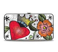 Buckle-Down womens Hinge - Only God Can Judge Me Close-up White Wallet, Multicolor, 7 x 4 US, Multicolor