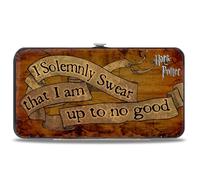 Buckle-Down Women's Hinge Wallet-hw-hpb, Brown, 7" x 4"