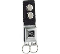Buckle-Down Women's Keychain-Ram Head (No Text) -Black Key fob, Multicolor, One Size