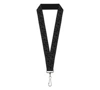 Buckle-Down Women's Lanyard-1.0"-Zebra 2 Black/Gray Key Chain, Multicolor, One Size
