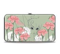 Buckle-Down Women's Wallet, Green/Pink, 7" x 4"