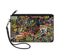 Buckle-Down Zip Wallet Marvel Comics Large Accessory, Avengers, 8" x 5"