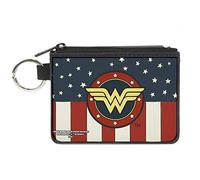 Buckle-Down Women's Canvas Coin Purse Wonder Woman, Multicolor, 4.25" x 3.25"