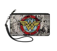 Buckle-Down Women's Zip Wallet Wonder Woman Small, Multicolor, 6.5" x 3.5"