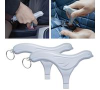 Buckle Release Tool - Compatible with Baby Car Seat, Stroller, Vehicle Buckle & Other Push Button Device - Easy Buckle Release Aid for Arthritis, Long Nails & Elderly (Pack of 2) (Grey)