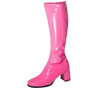 Buckle Shoes - (BS12733 New Ladies Womens Fancy Dress Party GO GO Boots 1960s & 1970s Retro 9 UK, Fuchsia (Hot) Pink