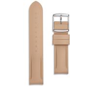 Buckle & Stitch 20mm Silicone Watch Strap | Compatible with Omega x Swatch MoonSwatch Mission to Jupiter | Khaki Tan | Soft Rubber Replacement Band | Mens Ladies | Curved Ends (20 mm, Brown)