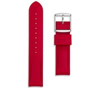 Buckle & Stitch 20mm Silicone Watch Strap | Compatible with Omega x Swatch MoonSwatch Mission to Mars | Red | Soft Rubber Replacement Band | Mens Ladies | Curved Ends (20 mm, Red)
