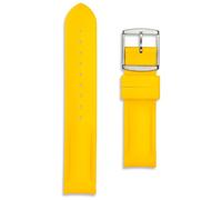 Buckle & Stitch 20mm Silicone Watch Strap | Compatible with Omega x Swatch MoonSwatch Mission to Sun | Yellow | Soft Rubber Replacement Band | Mens Ladies | Curved Ends (20 mm, Yellow)