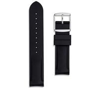 Buckle & Stitch 20mm Silicone Watch Strap | Compatible with Omega x Swatch MoonSwatch Mission to the Moon | Black | Soft Rubber Replacement Band | Mens Ladies | Curved Ends (20 mm, Black)