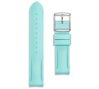 Buckle & Stitch 20mm Silicone Watch Strap | Compatible with Omega x Swatch MoonSwatch Mission to Uranus | Light Blue | Soft Rubber Replacement Band | Mens Ladies | Curved Ends (20 mm, Turquoise)