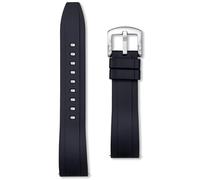 Buckle & Stitch 22mm Black FKM Rubber Dive Watch Strap | Quick Release Pins