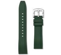 Buckle & Stitch 22mm Green FKM Rubber Dive Watch Strap | Quick Release Pins