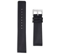 Buckle & Stitch Black Leather Replacement Watch Strap | Compatible with 22mm Skagen Screw Style Watches 233XXLSLB | 4 Screws Included | Aftermarket Watch Band (Black)