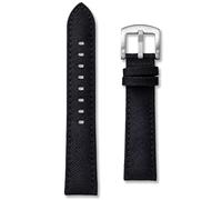 Buckle & Stitch Black Sailcloth Canvas Watch Strap | 22 mm | Matched Stitching | Premium Nylon | Replacement Racing Diver Sail Cloth Band | Spring Bars and Tool Included (22mm, Black)