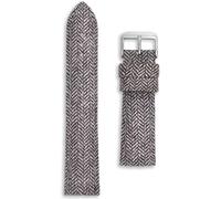 Buckle & Stitch Herringbone Tweed Watch Strap | 22 mm Brown | Luxury Woven Fabric Band | Leather Lining | Men Ladies Replacement Cloth Watchstrap | Spring Bars and Tool Included (Brown, 22mm)