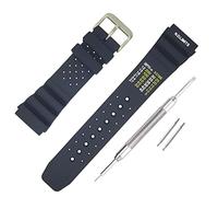 Buckle & Stitch ND Limits Silicone Diver Strap | 18 mm Black | Soft Rubber XL Diving Watch Band | Extra Long No Decompression Dive Band | Premium Waterproof Watchstrap (Black, 18mm)