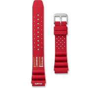 Buckle & Stitch ND Limits Silicone Diver Strap | 20 mm Red | Soft Rubber XL Diving Watch Band | Extra Long No Decompression Dive Band | Premium Waterproof Watchstrap (Red, 20mm)