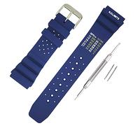 Buckle & Stitch ND Limits Silicone Diver Strap | 24 mm Navy Blue | Soft Rubber XL Diving Watch Band | Extra Long No Decompression Dive Band | Premium Waterproof Watchstrap (Navy Blue, 24mm)