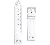 Buckle & Stitch Pilot Leather Aviator Watch Strap | 20 mm White | Flieger Rivet Military Style | Vintage WW2 Design | Riveted Ends | Spring Bars & Tool Included (White, 20mm)