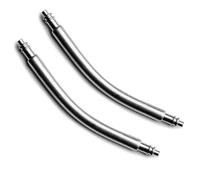 Buckle & Stitch Premium Curved Spring Bar Pins | 1.5mm Diameter | 18 mm | 2 Pack Bent Watch Pins | Waterproof Stainless Steel (18mm)