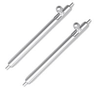 Buckle & Stitch Quick Release Spring Bar Pins | 21 mm | 2 pack | Premium Stainless Steel | 1.5mm Diameter | Fast Fit for Watch Straps and Bands | Watchstrap Springbars (21mm)