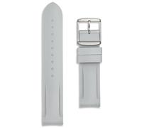 Buckle & Stitch Silicone Strap Designed to Fit Omega x Swatch MoonSwatch - 20mm Grey Mercury Pluto Mission - Rubber Watch Soft Silicone Curved Ends - Replacement Band Men Women (20mm, Grey)