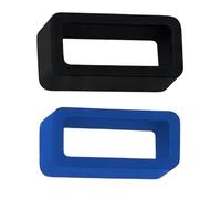 Buckle & Stitch Silicone Watch Strap Keeper Loops | 18mm Black & Royal Blue | 2 Pack Multicolour | Replacement Band Retaining Holders | Soft Rubber Retainers (Black and Royal Blue, 18 mm)