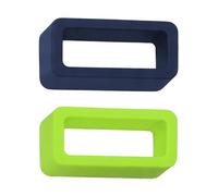 Buckle & Stitch Silicone Watch Strap Keeper Loops | 18mm Lime Green & Navy Blue | 2 Pack Multicolour | Replacement Band Retaining Holders | Soft Rubber Retainers (Lime and Navy Blue, 18 mm)