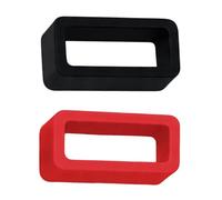 Buckle & Stitch Silicone Watch Strap Keeper Loops | 20mm Red & Black | 2 Pack | Replacement Band Retaining Holders | Soft Rubber Retainers (Red and Black, 20 mm)
