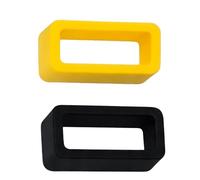 Buckle & Stitch Silicone Watch Strap Keeper Loops | 22mm Black & Yellow | 2 Pack Multicolour | Replacement Band Retaining Holders | Soft Rubber Retainers (Black and Yellow, 22 mm)
